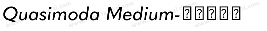 Quasimoda Medium字体转换